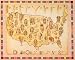 Native American Tribes Map Indians Art Poster Print - 20 X 16