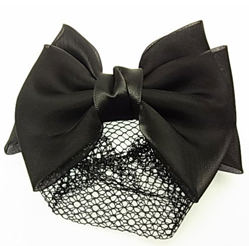 美人髪 リボン バレッタ シンプルオーガンジー ネット付