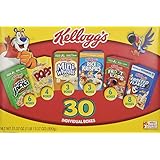 Kellogg's Cereal Jumbo Variety Pack, 31.37 oz, 30 Pack