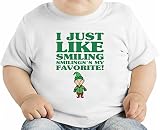 I Just Like Smiling Smiling's My Favorite Slogan オーガニックベビーTシャツ 12 - 18 Months