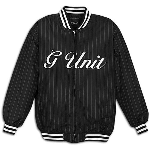 Gunit Men's Baseball Jacket ( Sz. L, Black/white )