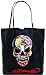 Ed Hardy Large Bon Skull Design Snakeskin Tote Bag - Black