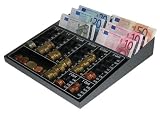 Euro-M�nzz�hlbrett 260 x 275 x 60 mm, 3 F�cher f�r Banknoten, 8 M�nzreihen