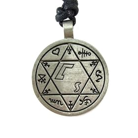 Amulet of Wealth Pewter Pendant with Adjustable Cord Necklace
