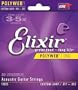 Elixir Strings Acoustic Guitar Strings, 6 String, Custom Light POLYWEB Coating