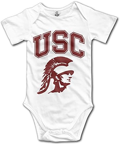HYRONE University Of Southern California Baby Bodysuit Long Sleeve JumpSuit Romper Size 12 Months White