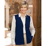 National Fine Gauge Sweater Vest, Navy, Large