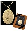 Grapes & Vines Gold Locket Pendant Necklace