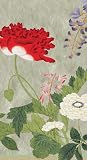 Entertaining with Caspari Set of 2 Profusion of Flowers Guest Towels, Platinum, 30 Towels Total