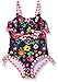 Pink Platinum Girls' Floral One Piece Swimsuit