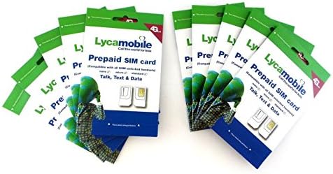 Lot Of 10 Lycamobile Triple Cut ( Standard Micro Nano ) Sim Card Preloaded $29 Plan With One Month Service