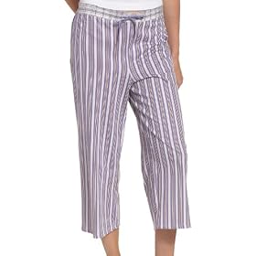 Nautica Women's London Stripe Jersey Knit Drawstring Capri