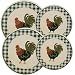 Ingleman Designs Rooster Morn Economy Burner Covers, Set of 4