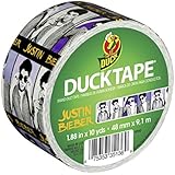 Duck Brand 281513 Justin Bieber Printed Duct Tape, 1.88 Inches x 10 Yards, Single Roll