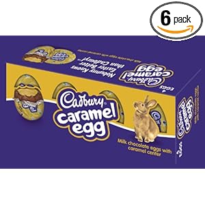 Cadbury Easter Caramel Eggs, 4-Count Boxes (Pack of 6)