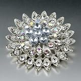 Flower Swarovski Crystal Brooches & Pins