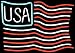 American Shop - US-Neon Sign US-Flag