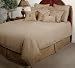 8pc Southern Textiles Pembrooke Golden Beige Tone on Tone King Bedding Bed in a Bag Comforter Set