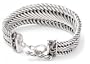 Sterling Silver Tapered Figure 8 Link w/ Granulated Ends Bracelet by Lois Hill