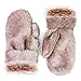 Futrzane Winter Gloves Mittens Faux Rabbit Fur High Quality For Women Men