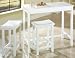 Kitchen & Housewares : Clementine Breakfast Bar 36"h White