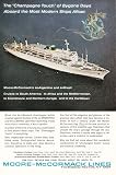 Print Ad: 1964 Moore-McCormack Lines: The luxury world of Moore-McCormack.