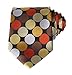 HISDERN Orange Polka Dot Ties for Men Handkerchief Woven Classic Silk Mens Ties and Pocket Square Set Wedding Business