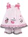 Rare Editions Girls 2-6X Seersucker Short Set, Pink, 2T
