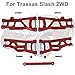 Hobbypark Aluminum Suspension Arms,Front & Rear, w/Tie Bar Replacement of 2555 3631 for 1/10 Traxxas Slash 2WD Upgrade Parts (Red)