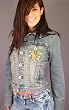 Christopher Blue Oahu Denim Flamingo Jacket