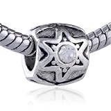 Pandora Style Bead April Birthstone Sunflower European Beads Fits Pandora Bracelet