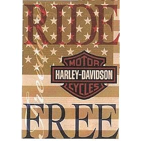 Licensed Harley Davidson Ride Free Garden Flag 12.5