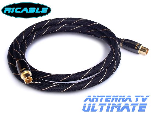 Ricable Ultimate TU15 Cavo Coassiale per Antenna TV Maschio/Maschio 1,5 metri