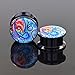 Longbeauty Pair Acrylic Ear Gauges Plugs Flesh Tunnels Expanders Screw Painted Octopus Stretchers