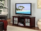 Cherry Wood Plasma TV Stand Entertainment Center With Storage