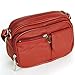 Womens Leather Adjustable Strap Multi Pocket Organizer Cross Body Purse