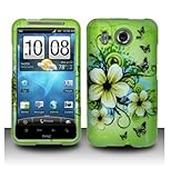 Premium Black Butterfly and Green Flower Design Shield Hard Case Cover + FR ....
