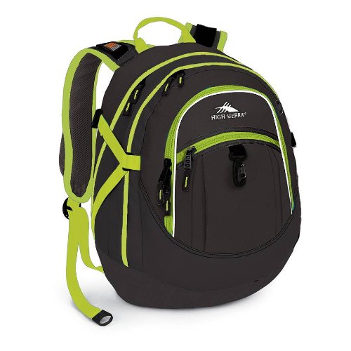 High Sierra Fat Boy Backpack (19.5 x 13 x 7-Inch, Charcoal/Chartreuse)