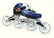 Trurev Inline Skates- 4-110- 165/ 195 Dual Mount- Size 7.5 Blue