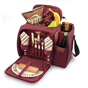 Picnic Time Malibu Insulated Shoulder Pack Picnic Time Malibu Insulated Shoulder Pack with Deluxe Picnic Service for 2