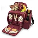 Malibu Picnic Shoulder Pack Tote 2-Set Burgundy - Picnic Time #508-23-124