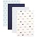 Luvable Friends Unisex Baby Cotton Flannel Receiving Blankets, Turtle 4-Pack, One Size