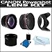 Lens Kit For The Canon Powershot G12, G11, G10 Digital Camera Includes 2x Telephoto and .45x Wide Angle Lens with Adapter Tube + Lens Hood + 3 Piece Lens Cleaning Kit + BP MicroFiber Cloth