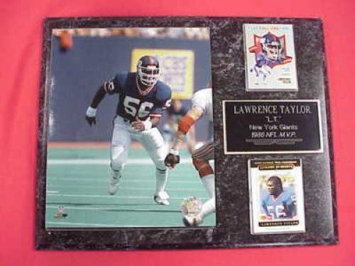 Giants Lawrence Taylor 2 Card Collector Plaque
