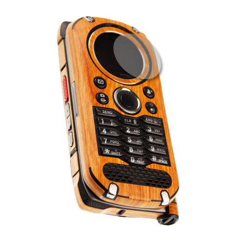 Skinomi TechSkin - Light Wood FILM Shield & Screen Protector for Casio G'zone Brigade