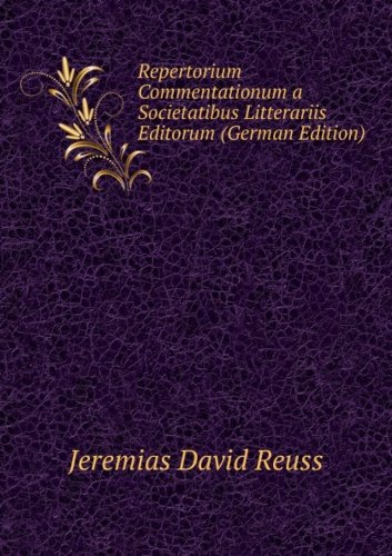 Produkt-Bild: Repertorium Commentationum a Societatibus Litterariis Editorum (German Edition)