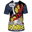 Marvel Comics I Am Iron Man! Subway Harbor Blue T-shirt