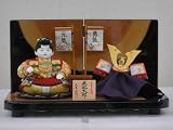五月人形木目込み子供大将　大里彩作　木目込「采配太郎」平飾り　6-8334　