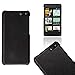 KHOMO Amazon Fire Phone Case - Snap On Hard Leather Case Black
