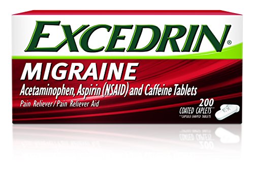 Excedrin Migraine Pain Relief Caplets 200 count for Migraine Relief